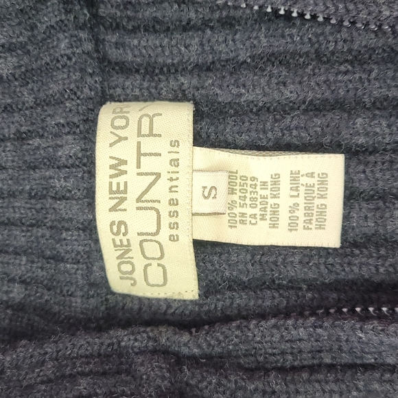 Jones New York COUNTRY ESSENTIALS small ribbed sweater.100% WOOL. - Picture 6 of 10